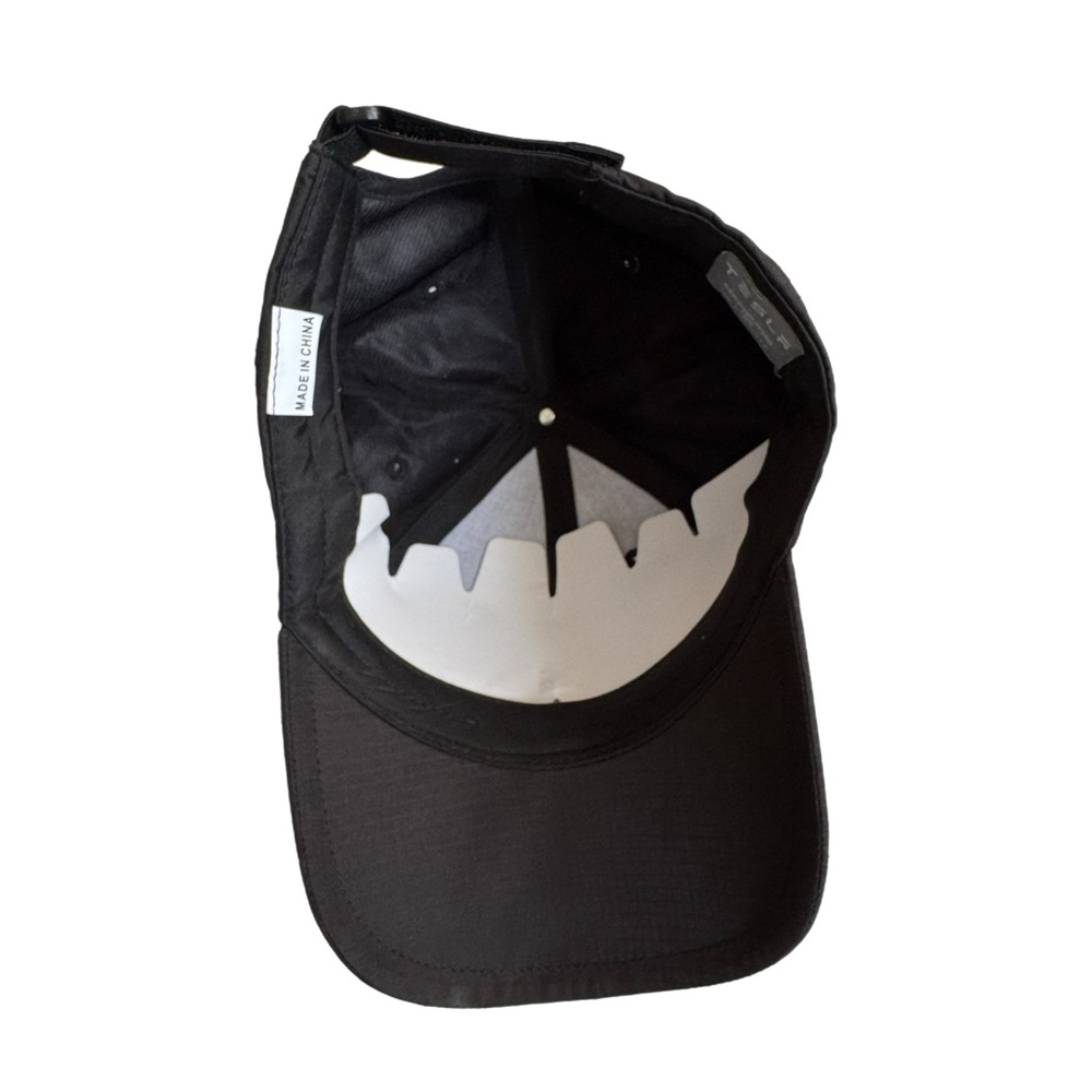 Tesla Motor Co Black Ripstop Adjustable Strap Hat Cap New Without Tags - Picture 7 of 8